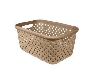 Корзина для хранения Plast Team Rattan 30л 514х330х234 мм шоколадный мокко                          